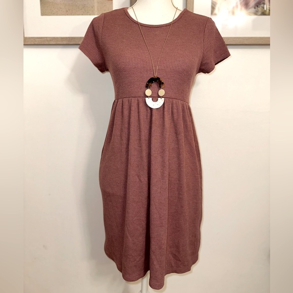 wild fable Dresses & Skirts - Wild Fable Mauve Waffle Knit Dress